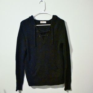 Hollister Lace-up Hooded Sweater